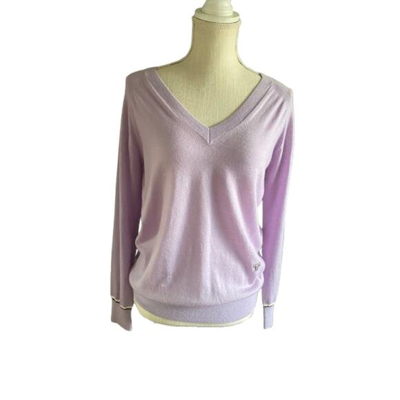 TORY BURCH SPORT CASHMERE V-NECK SWEATER SM - Picture 3 of 10